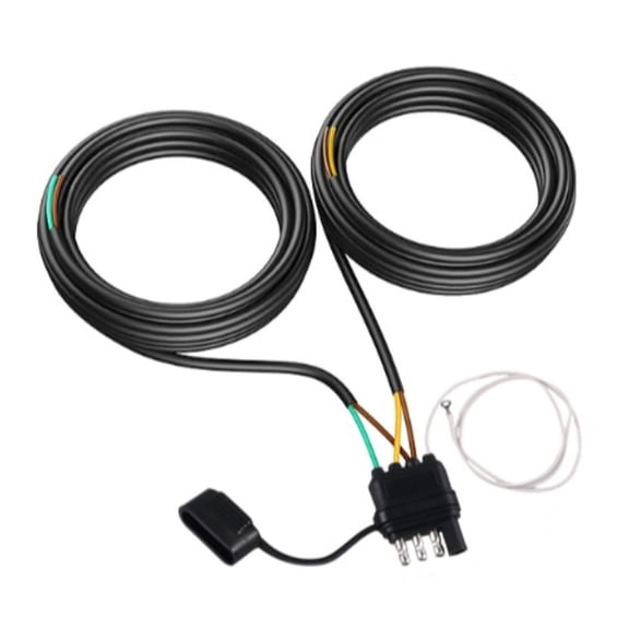 4-Pin 5-Wire Trailer Wiring Harness 26Ft PVC Shielded Y-Connector for Utility Trailers