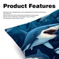 thumbnail image 2 of Shark Velvet Throw Pillow Covers Inserts in 16x16, 18x18, and 20x20 Inches - Set of 2 - Unique Patterns for Throw Pillow Covers for All Occasions, 2 of 6