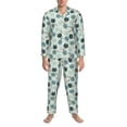 thumbnail image 3 of Sikiie Frog And Dragonflies Mens Pajama Set, Soft Warm Long Sleeve Sleepwear, Cozy Button-Down Pjs for Men-XX-Large, 3 of 7