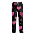 thumbnail image 5 of Resicozy Men's Valentine Pajama Pants Soft Lightweight Heart Print Lounge Sleep Bottoms with Pockets Drawstring Watermelon Red XL, 5 of 7