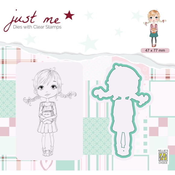 Just Me Stamp & Die Set Girl Back to School