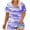 75-Violet, variante sur Staron Hauts Grande Taille pour Femmes Tendance Été Manches Courtes Col en V Chemisiers T-shirt Surdimensionné à Imprimé Floral Hauts Amples et Fluides Vert 4TG