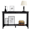 Console Table Classic Yaheetech 2-Tier Wood Hall Console Table with Drawer and Bottom Shelf 55Lb Capacity Black ()