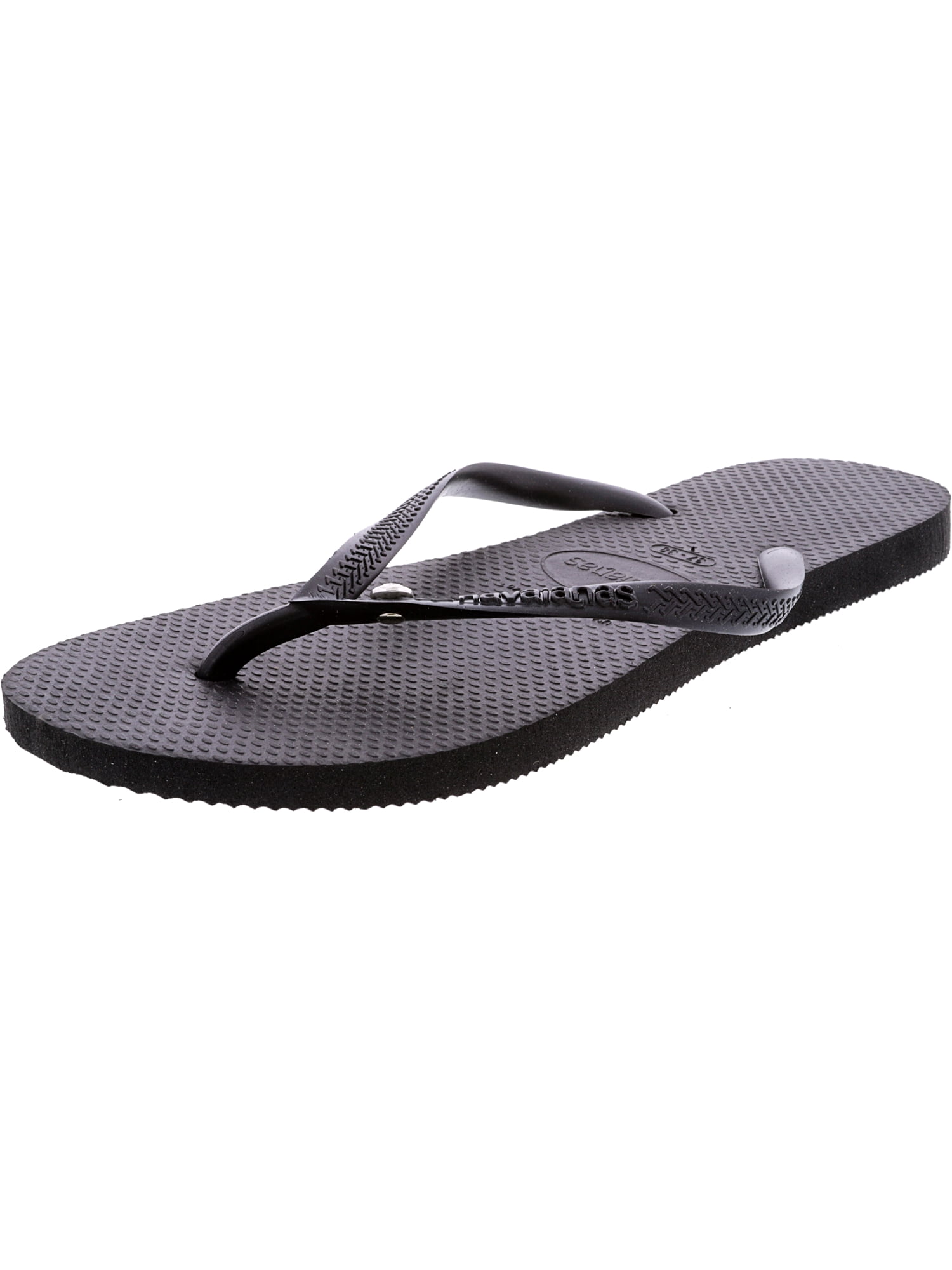 black rubber sandals