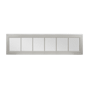 Double Pane Transom Window 60" x 10" with Grids Vinyl Window Argon Gass DP66 Non-Opening Low-E Glass