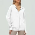 thumbnail image 2 of Women's Ice Silk Protective Sunscreen Jacket Loose Fit Short Sleeve Summer Lightweight & Breathable Cardigan Sweaters for Women, 2 of 2