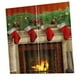 thumbnail image 4 of Juego de 2 cortinas decorativas navideñas, cortinas para ventanas, cortinas opacas Botas colgantes, 4 of 9