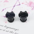 thumbnail image 3 of ZS 1 Pair Cat Ear Plug Single Flare Ear Tunnel Gauge Stretcher Stone Ear Expander Piercing 0g 00g, 3 of 6