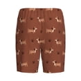 thumbnail image 2 of Lsque Dachshund Dog Puppy Mens Sleep Pajama Shorts,Short Pajama Pants, Cotton Ultra-Soft Knit-Small, 2 of 9