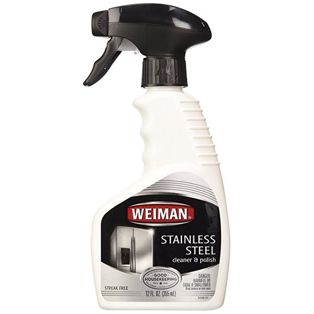 Weiman Stainless Steel Cleaner & Polish Trigger Spray, 12 fl oz