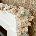 thumbnail image 4 of Fall Garland 6 Ft Autumn Maple Leaf Garland with White Pumpkins and Berries for Thanksgiving Fireplace Mantle Decor Farmhouse Harvest Home Indoor Outdoor Hanging Decoration, 4 of 7