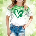 thumbnail image 2 of T Shirts for Teen Girls Irish Shamrock Clover Short Sleeve Casual Kid St. Patrick's Day Tee Shirt T-Shirts Infant To Big Kid 10-11 Years, 2 of 4