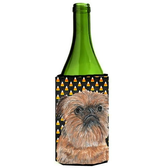 Brussels Griffon Halloween Candy Corn Wine bottle sleeve Hugger