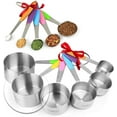 thumbnail image 6 of New Version! 11 Piece Measuring Cups And Spoons Set by Laxinis World | Sturdy Stainless Steel Stackable 6 Cups and 5 Spoons with Soft Silicone Handles to Measure Dry and Liquid Ingredie, 6 of 7