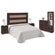 thumbnail image 1 of Recamara King Size Kessa Muebles 5 Piezas Chocolate 200 x 160 x 6 cm, 1 of 5