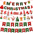thumbnail image 5 of 2 piezas de pancartas navideñas con temática navideña, decoración para fiestas, banderines navideños decorativos, 5 of 5