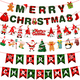thumbnail image 5 of 2 piezas de pancartas navideñas con temática navideña, decoración para fiestas, banderines navideños decorativos, 5 of 5