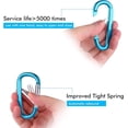 thumbnail image 3 of MEC 6PCS Black Carabiner Caribeaner Clip,3" Large Aluminum D Ring Shape Carabeaner with 6PCS Keyring Keychain Hook…, 3 of 13