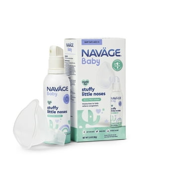 Navage Baby Micro-Mist Saline Inhaler - Baby Saline Nasal Spray Mist for Baby Congestion Relief - Pediatrician Recommended Baby Nasal Spray w/ Mask & Quiet, Continuous Mist (2.8 oz)