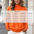 thumbnail image 3 of CBASIHI Womens Sweater Knitted Long Sleeve Casual Mock Neck Fall Sweater for Women Orange M, 3 of 7