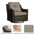 thumbnail image 5 of CHITA Outdoor Chestnut Wicker Swivel Glider Chair and Ottoman with Cushion, Brownish Gray, 5 of 12