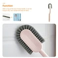 thumbnail image 5 of FRCOLOR Pink Long Handle Scrub Cleaning Brush Tool for Home Durable Plastic with Hanging Hole 10.5 inch, 5 of 10