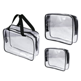 1pc Clear Makeup Bags Bulk Travel Toiletry Bag,Frosted Transparent Cosmetic  Pouches With Zipper Waterproof Portable PVC Plastic Zippered Organizer  Cases For Women Men Vacation Travel Bathroom