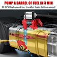 thumbnail image 3 of Fuel Transfer Pump 20 GPM 1/4 HP, 12 Volt DC Fuel Pump, Diesel Transfer Pump Crafted from cast iron material, Gasoline Transfer Pump for Kerosen, Ethanol & Methanol Blends, and Biodiesel, 3 of 9