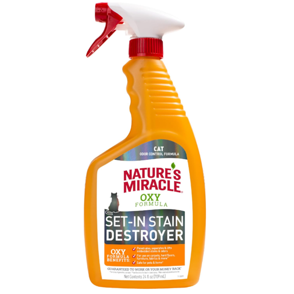 Set Stain Destroyer Nature's Miracle para gatos, 700 ml, oxigenado