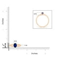 thumbnail image 4 of ANGARA Natural Prong-Set Solitaire Blue Sapphire Split Shank Ring in 14K Rose Gold for Women (Size-6x4mm) | September Birthstone, Anniversary, Jewelry Gift for Women | Natural Blue Sapphire Ring, 4 of 8