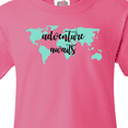thumbnail image 4 of Inktastic Adventure Awaits Teal World Map Youth T-Shirt, 4 of 5