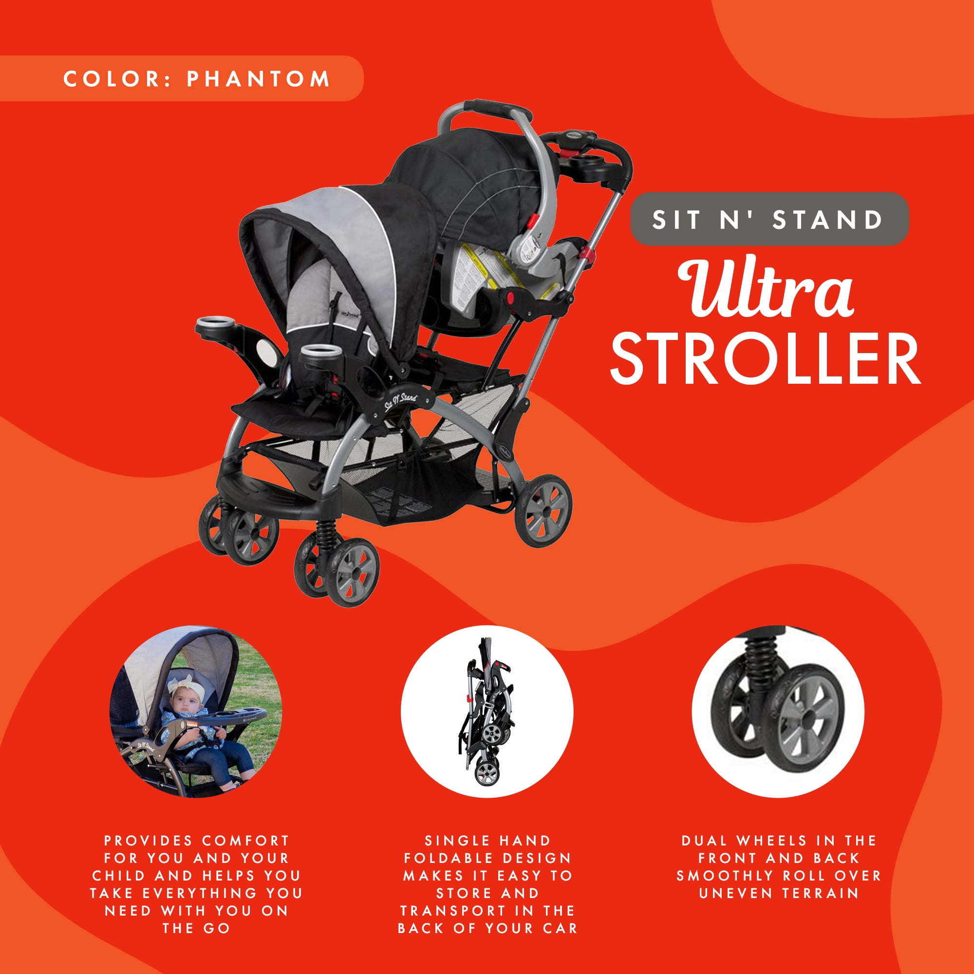 Baby Trend Sit N Stand Ultra Stroller Phantom in Nepal at NPR 26079 Rating 5