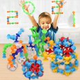 thumbnail image 4 of Juguete de bloques de construcción de silicona suave  ventosa ensamblada  liberación de estrés  juego interactivo para padres e hijos  juguetes de baño para bebés, 4 of 7