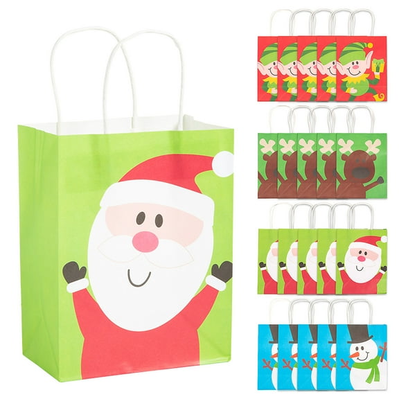 Christmas Craft Bag Asst (2Dz) - Party Supplies - 24 Pieces