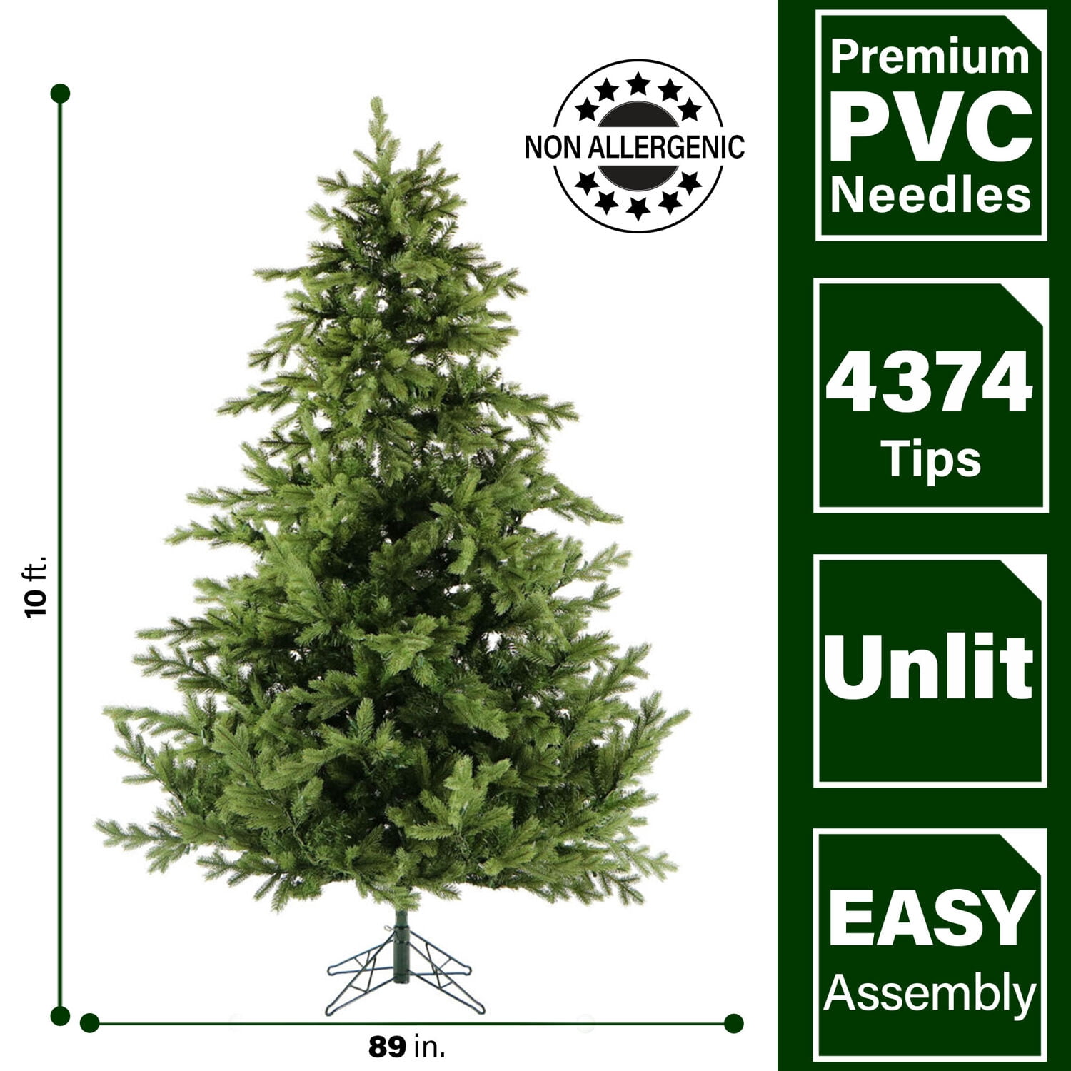 Fraser Hill Farm 10-Ft. Foxtail Pine Christmas Tree, FFFX010-0GR