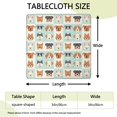 thumbnail image 2 of Lovely Dog Breeds Square Fitted Tablecloth with Elastic Edge,Square Table Cover,Washable Elastic Table Cover for Home Kitchen Party Decor 34"x34", 2 of 6