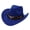 Dark blue, variant on Western Cowboy Hat for Men Women Adjustable Cowgirl Hat Wide Brim Beach Cowboy Hat