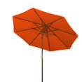 thumbnail image 3 of SAFAVIEH Cannes 9' Market Push Wooden Patio Umbrella, Orange, 3 of 5