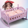 thumbnail image 1 of HLONK Ensemble de Jeu de Maison de Poupée en Bois avec Mini Poupée XYMTOY Mobilier de Jeu de Rôle Jouet pour Garçons et Filles Comprend un Lit à Bascule et une Poupée Convenant aux Âges 3+, 1 of 7