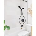 thumbnail image 4 of Wowow Single Handle 8-Spray Tub and Shower Faucet 1.8 GPM in Matte Black Valve Included, 4 of 6