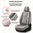 thumbnail image 5 of 2009 for Nissan Maxima Custom Fit Seat Covers Faux Leather Upholstery Protection Model Specific Padded Support Armrest Compatible, 5 of 10