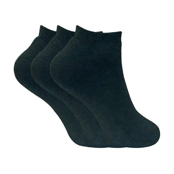 Sock Snob - 3 Pairs Ladies Cushioned Coloured Low Cut Ankle Thermal Trainer Socks
