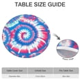 thumbnail image 6 of Colorful Tie Dye Pattern Round Fitted Tablecloth with Elastic Edge,Dining Table Cover Waterproof,Outdoor Round Tablecloth for Camping,Dining,Indoor and Outdoor, 6 of 7