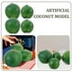 thumbnail image 2 of 5 piezas de decoración de frutas artificiales de coco simuladas, accesorios de cocos artificiales, accesorios para fotos de frutas, adorno de coco, decoraciones de coco de granja, 2 of 6