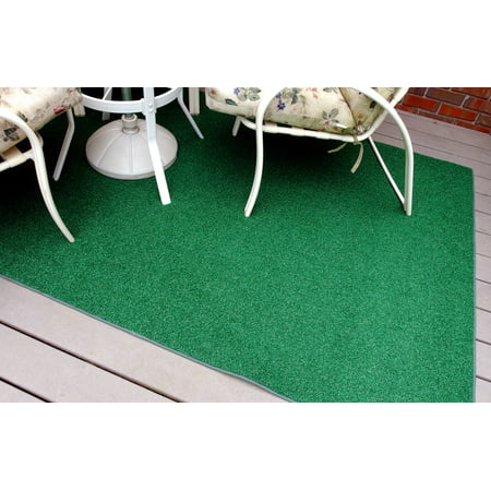 Garland Artificial Grass Green Indoor & Outdoor Area Rug 8' x (Best Underlay For Artificial Grass)
