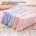 thumbnail image 5 of Linyer 1 Pair Female Sock Cold Winter Warming Thicken Socks Warm Sleeping Soft Comfortable Footwear for Home Bedroom Dormitory Purple, 5 of 5