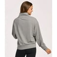 thumbnail image 2 of Boxercraft BW5205 Ladies Dream Fleece 1/4 Zip Pullover-Oxford Heather-XS, 2 of 4