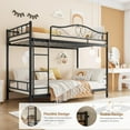 thumbnail image 6 of Bunk Bed Twin Over Twin, Heavy Duty Metal Bunk Bed with Safety Guardrail & Ladder, 400 LBS Weight Capacity, Space-Saving Design, Noise Free, No Box Spring Needed, Easy Assemble, 6 of 8