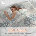 thumbnail image 5 of Aqua Teal Coastal Bedding 3 Piece Duvet Cover Set California King, Summer Beach Starfish Coral Nautical Rustic Soft Microfiber Comforter Cover with Zipper Closure & Pillowcases, Quilt Cover, 5 of 9