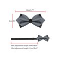 thumbnail image 4 of INSPIRE CHIC Men's Solid Color Pre-Tied Bow Ties Neck Wedding Party Tuxedo Pointed Bowties Deep Gray One Size, 4 of 5
